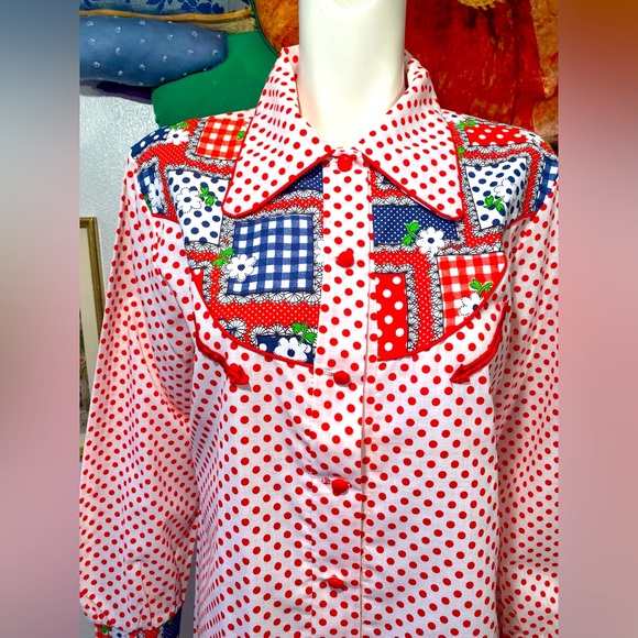 Women's Vintage Western Asymmetrical Patchwork T-Shirt